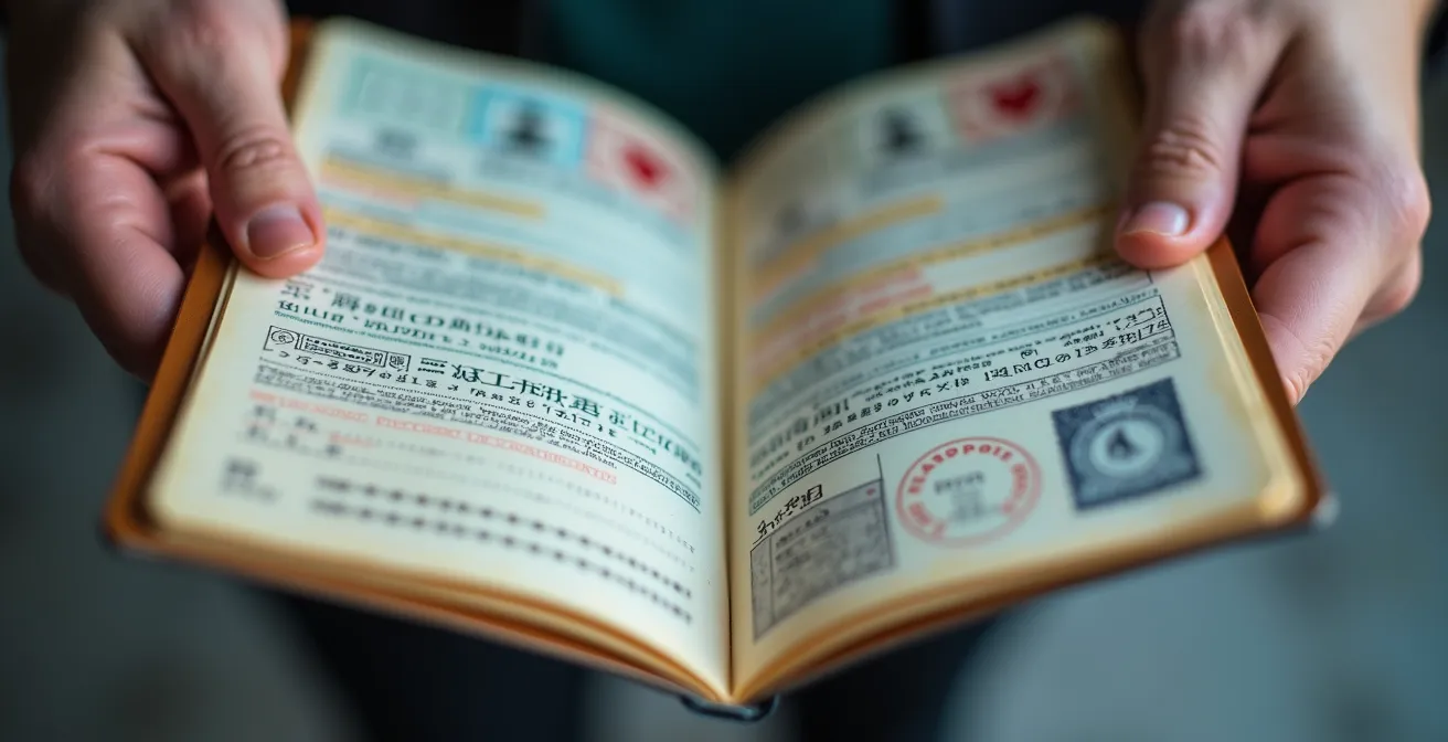 Examen d'un passeport européen pour chien lors d'un contrôle