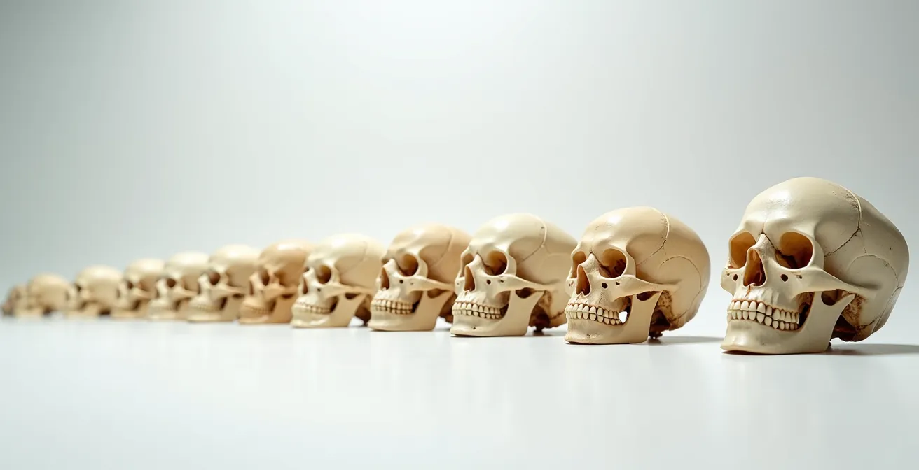 Évolution historique de la forme du crâne dans les lignées canines